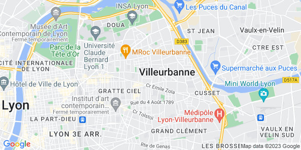 Plan Villeurbanne, 69100, France